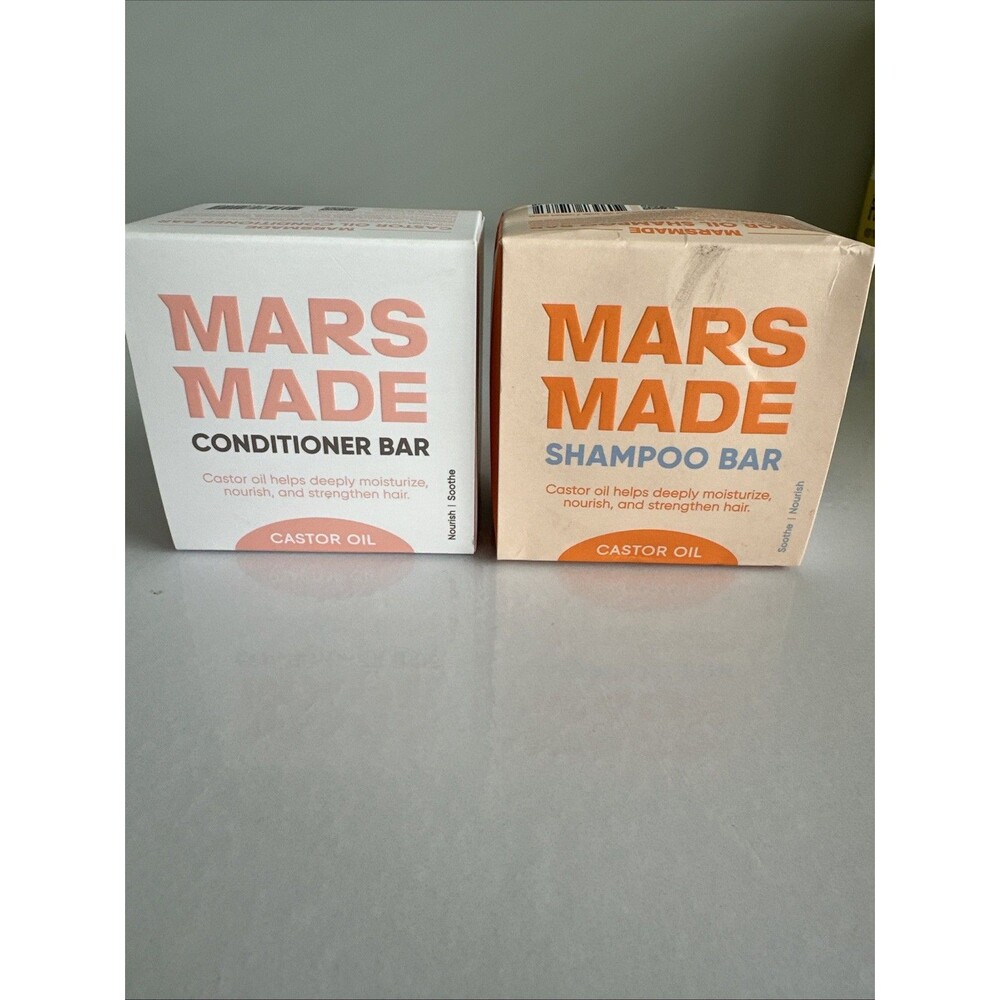 Mars Made Castoil Oil Shampoo Bar & Conditioner Bar Bundle